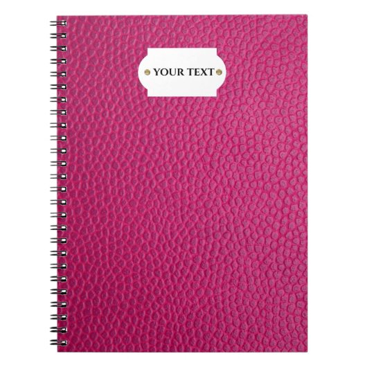 Carnet en cuir rose (Devant)