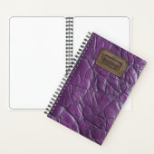 Carnet en cuir - Royal Purple (À l'intérieur)