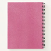 Carnet en cuir végétal rose intégré (Dos)