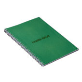 Carnet en cuir vert simple (Côté Droit)