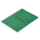 Carnet en cuir vert simple (Côté gauche)