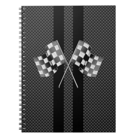 Carnet En emballant des drapeaux sur la fibre de carbone (Devant)