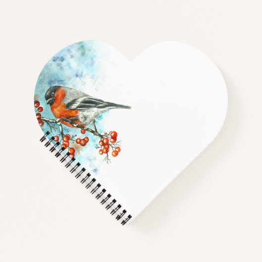 Carnet en forme de coeur avec Aquarelle Boule Eura (Devant)