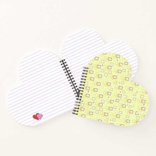 Carnet en forme de coeur de danse carré (Intérieur)