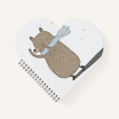 Carnet en forme de coeur de l'ours lunaire (Devant)
