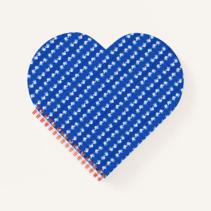 CARNET en forme de coeur du drapeau américain