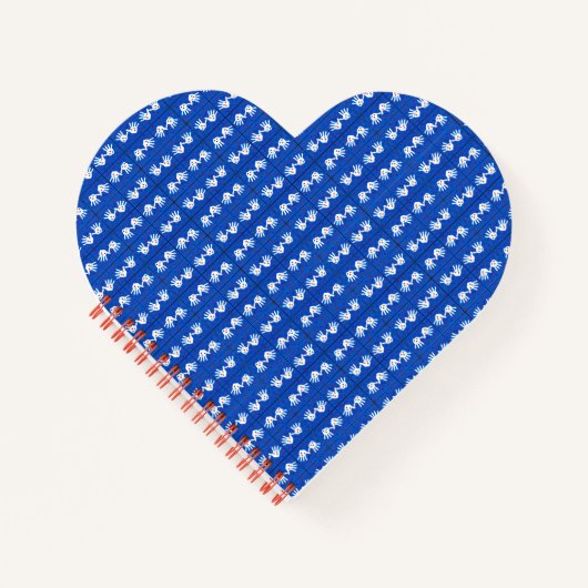 CARNET en forme de coeur du drapeau américain (Devant)