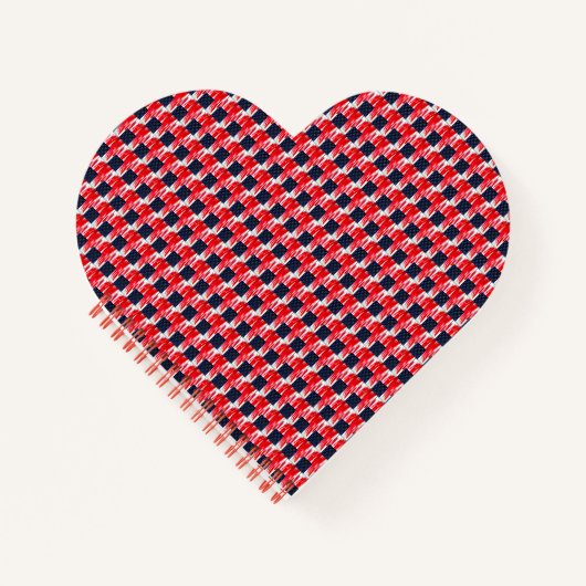 CARNET en forme de coeur du drapeau américain (Devant)