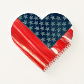 CARNET en forme de coeur du drapeau américain (Dos)