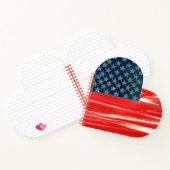CARNET en forme de coeur du drapeau américain (Intérieur)