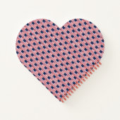 CARNET en forme de coeur du drapeau américain (Dos)