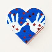 CARNET en forme de coeur du drapeau américain (Dos)