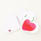 Carnet en forme de coeur fraise (Intérieur)
