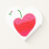 Carnet en forme de coeur fraise (Dos)