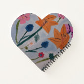 Carnet en forme de coeur Lily orange (Dos)