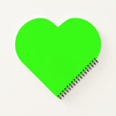 Carnet en forme de cœur vert néon (Dos)