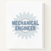 Carnet en gris bleu de l'engin mécanique (Dos)