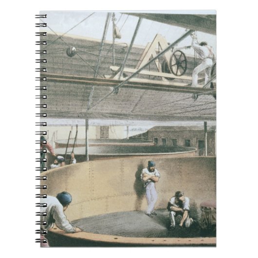 Carnet En lovant le télégraphe câblez dans les réservoirs (Devant)