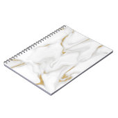 Carnet en marbre blanc et or (Côté gauche)