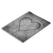 Carnet en marbre gris foncé (Côté gauche)