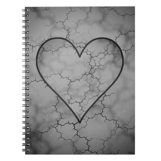 Carnet en marbre gris foncé (Devant)