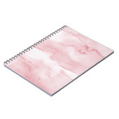 Carnet en marbre rose pastel (Côté gauche)