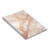 Carnet en marbre rose vif avec veines or (Côté Droit)