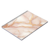 Carnet en marbre rose vif avec veines or (Côté gauche)