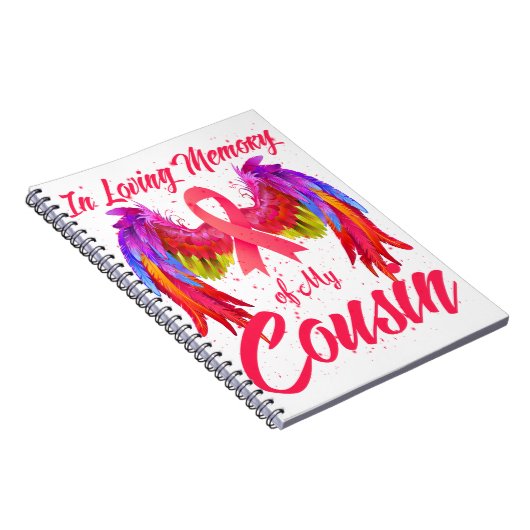 Carnet En Mémoire Amoureuse De Mon Cousin Ailes Cancer Du (Côté Droit)