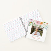 Carnet En Mémoire d'amour Élégante Pêcher Rose funéraille (Intérieur)