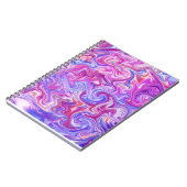 Carnet en métal liquide rose et violet (Côté gauche)