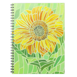 Carnet en mosaïque de tournesol