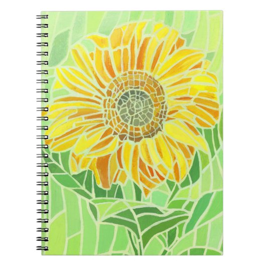 Carnet en mosaïque de tournesol (Devant)