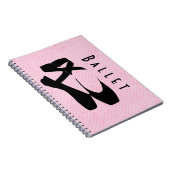 Carnet En noire Pointe de chaussures de ballet (Côté Droit)