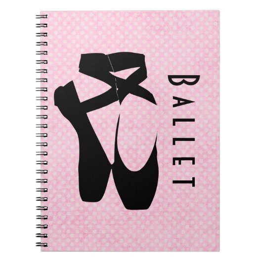Carnet En noire Pointe de chaussures de ballet (Devant)