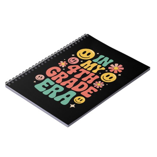 Carnet En quatrième année Retro 4e année de retour scolai (Côté gauche)