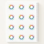 Carnet en spirale à aquarelle arc-en-ciel (Dos)