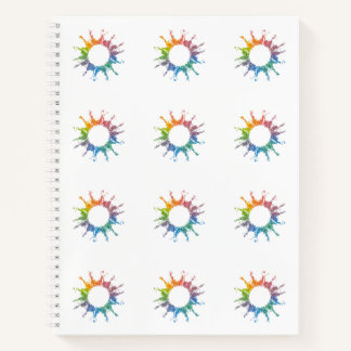 Carnet en spirale à aquarelle arc-en-ciel