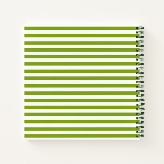 Carnet en spirale à bande verte (Dos)