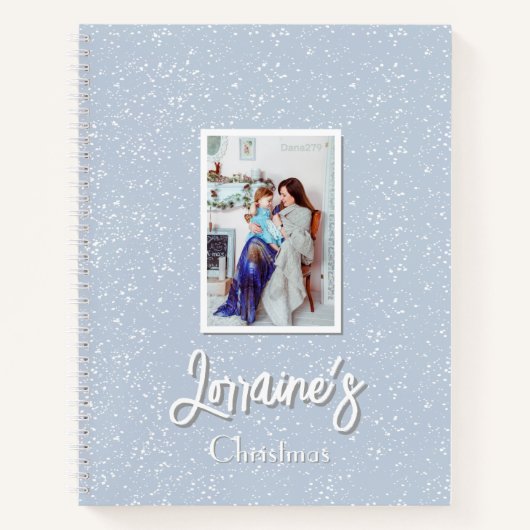 Carnet en spirale bleu Joyoux Noel (Devant)