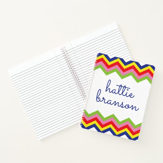 Carnet en spirale Chevron multicolore (Intérieur)