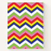 Carnet en spirale Chevron multicolore (Dos)
