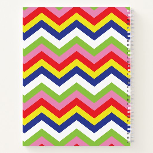 Carnet en spirale Chevron multicolore (Dos)