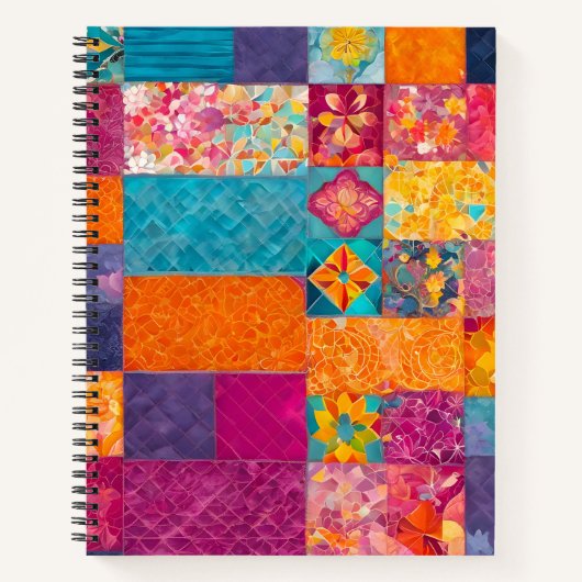 Carnet en spirale coloré en écaille (Devant)
