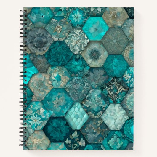 Carnet en spirale coloré en écaille (Devant)