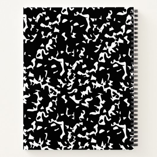 carnet en spirale de composition noire (Dos)