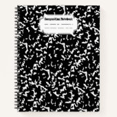 carnet en spirale de composition noire (Devant)