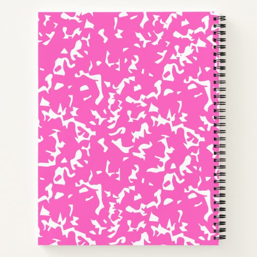 carnet en spirale de composition rose (Dos)