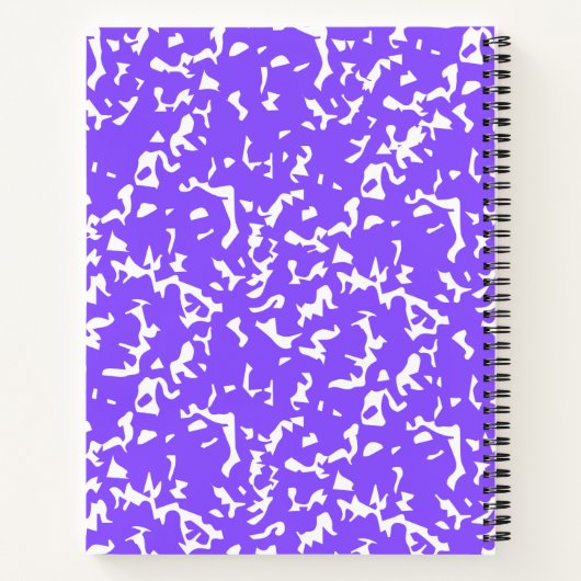 carnet en spirale de composition violette (Dos)