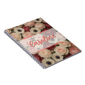 Carnet en spirale de conception florale personnali (Côté Droit)